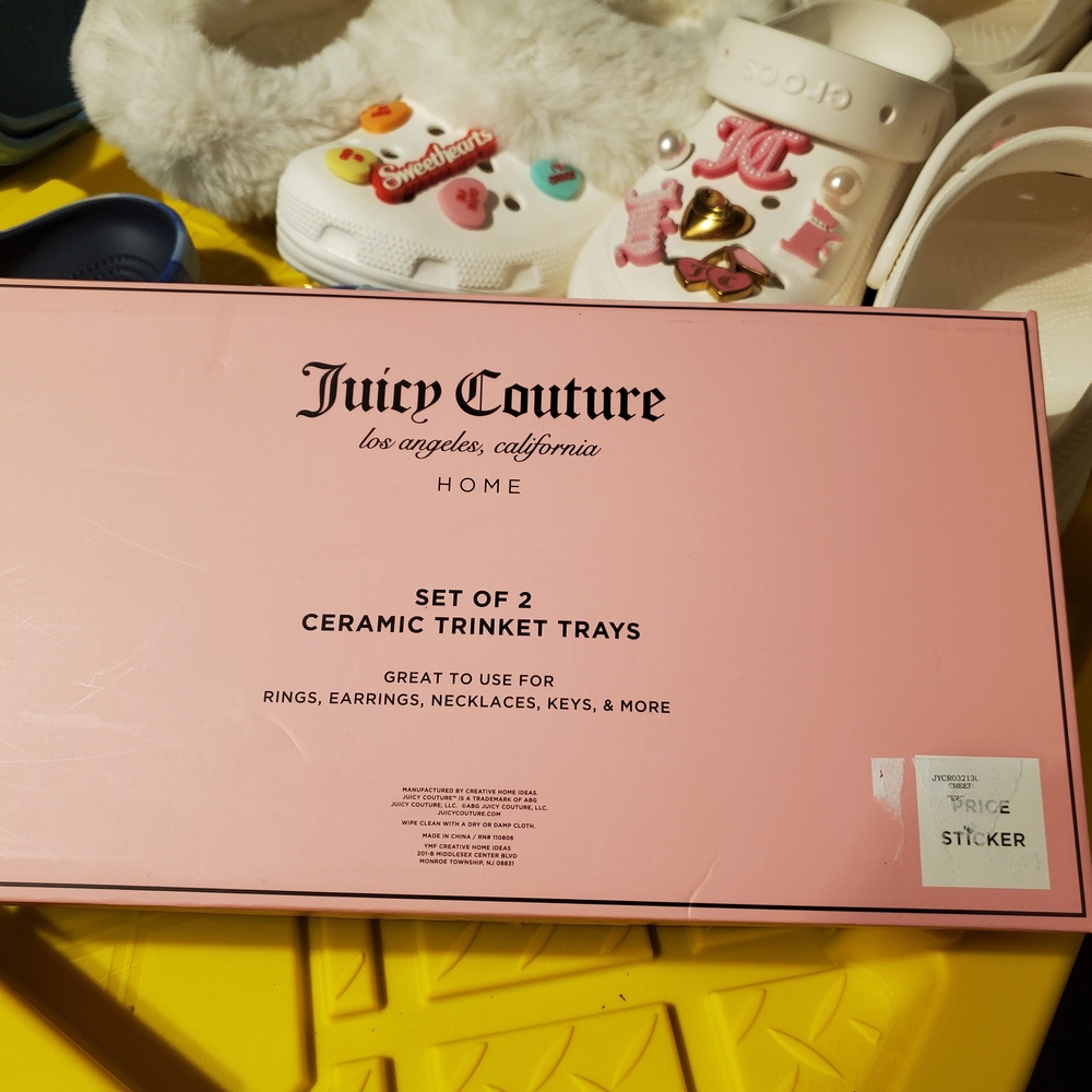 Juicy Couture Pink Leopard Ceramic Tray Set - Picture 2 of 2